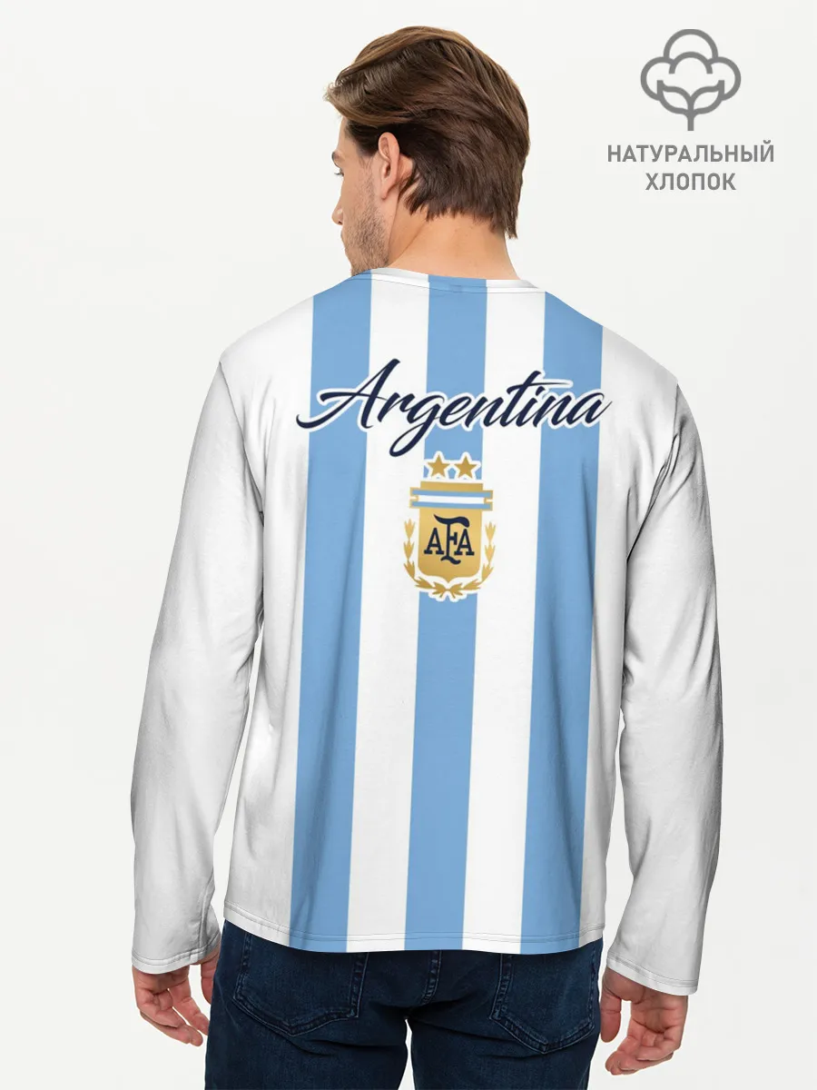 Мужской лонгслив базовый / Сборная Аргентины