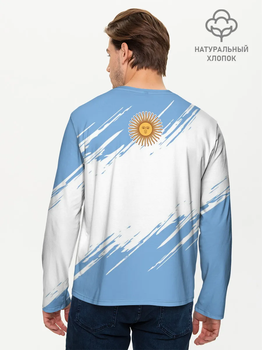 Мужской лонгслив базовый / Аргентина