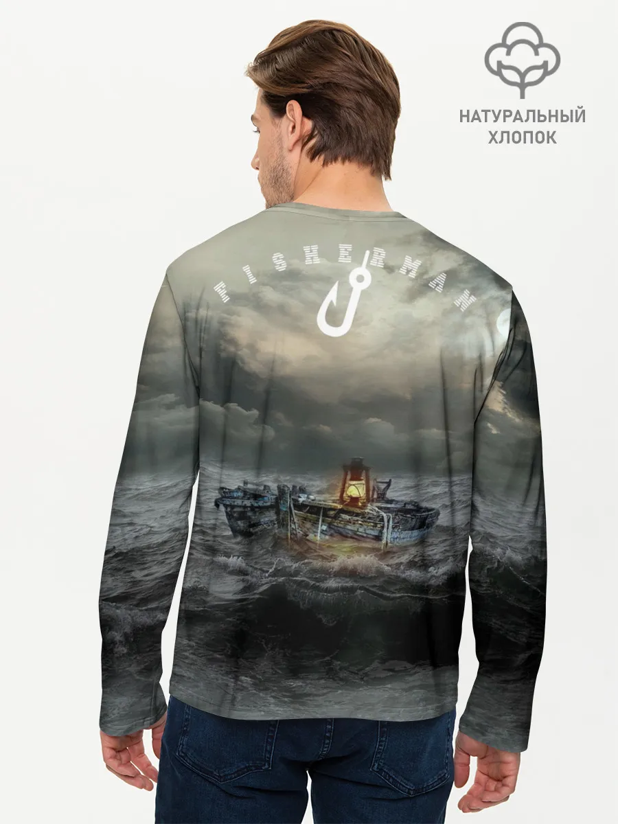 Мужской лонгслив базовый / Профессиональный рыбак