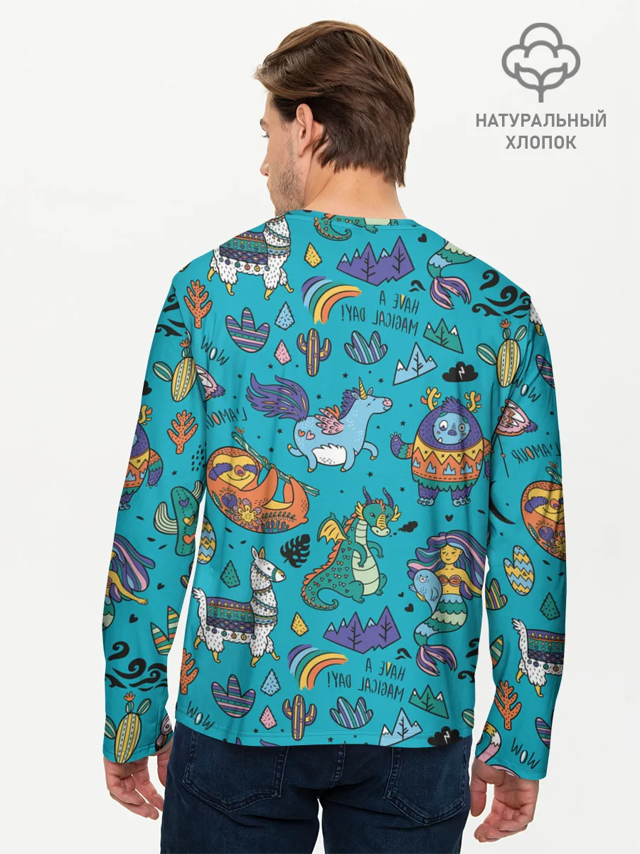 Мужской лонгслив базовый / Have a magical day!