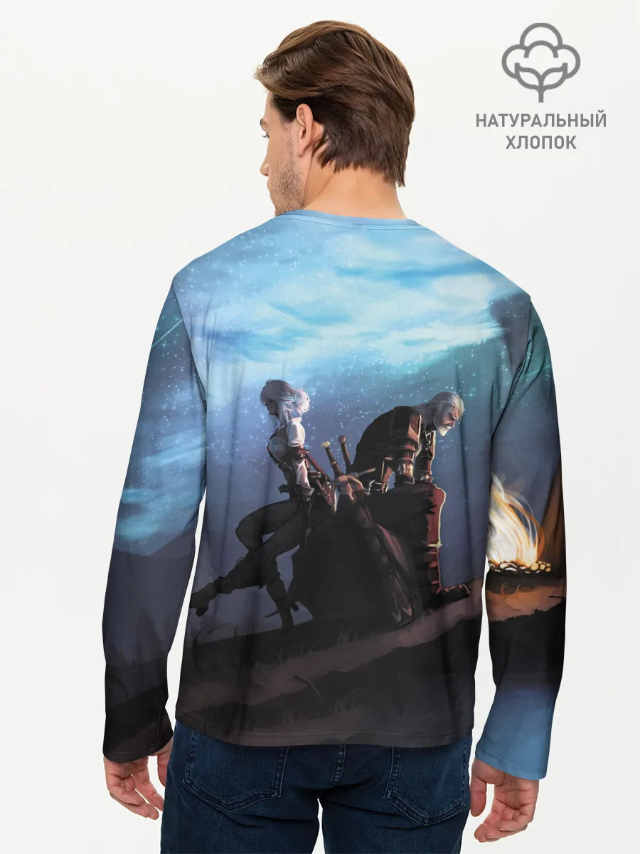 Мужской лонгслив базовый / Цири И Геральд
