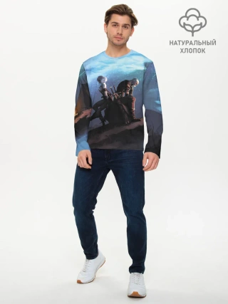 Мужской лонгслив базовый / Цири И Геральд