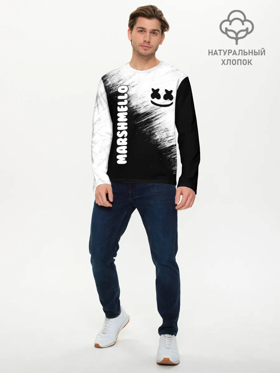 Мужской лонгслив базовый / Marshmello 3