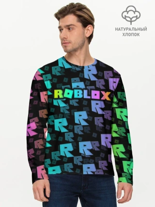 Мужской лонгслив базовый / Roblox