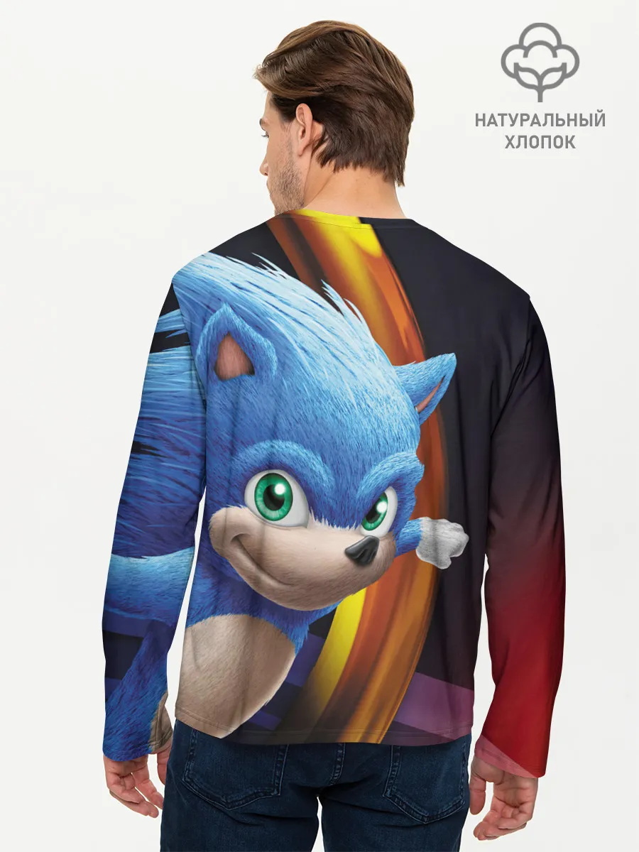 Мужской лонгслив базовый / Sonic