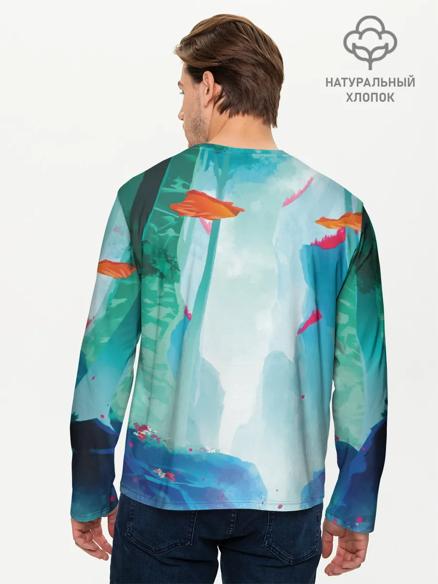 Мужской лонгслив базовый / Ежик Соник