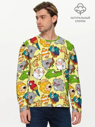 Мужской лонгслив базовый / Зоопарк