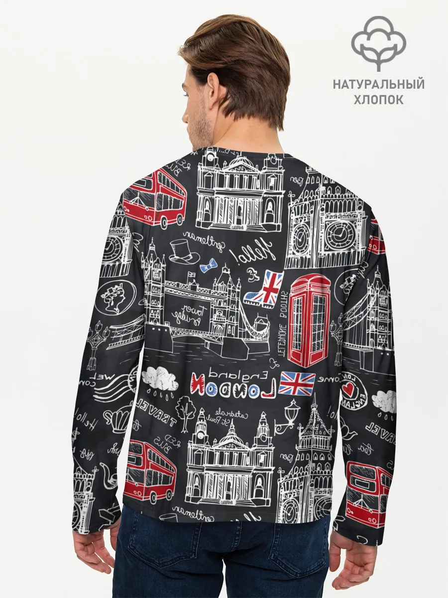 Мужской лонгслив базовый / Лондон