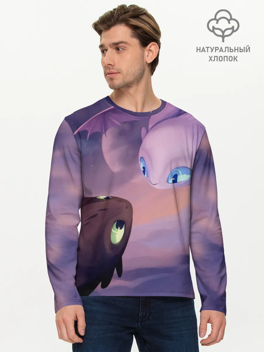 Мужской лонгслив базовый / Как приручить дракона