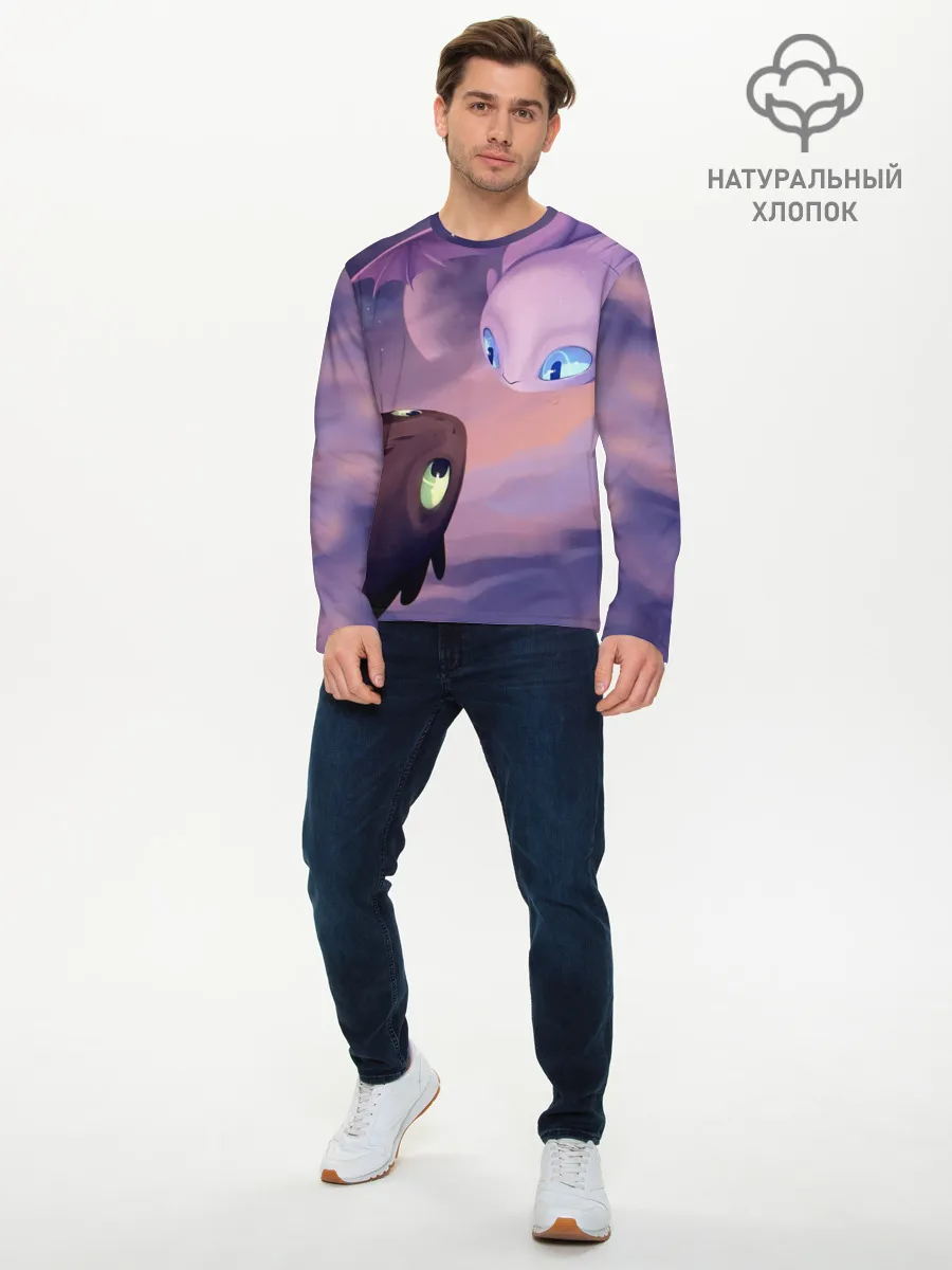 Мужской лонгслив базовый / Как приручить дракона