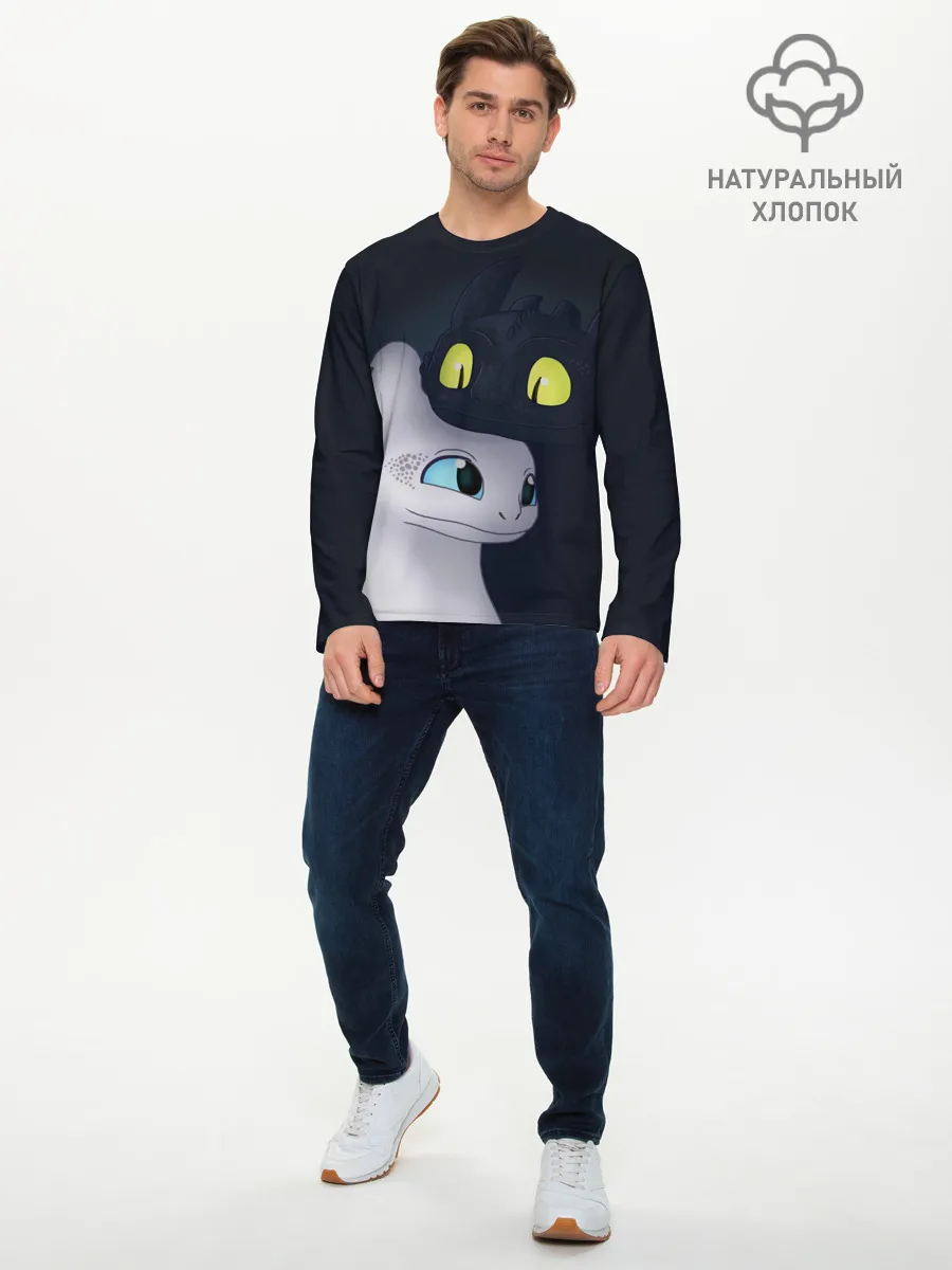 Мужской лонгслив базовый / Как приручить дракона