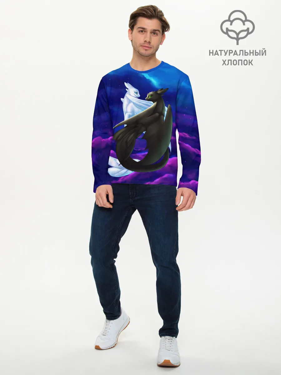 Мужской лонгслив базовый / Как приручить дракона