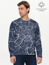 Мужской лонгслив базовый / Карта Москвы