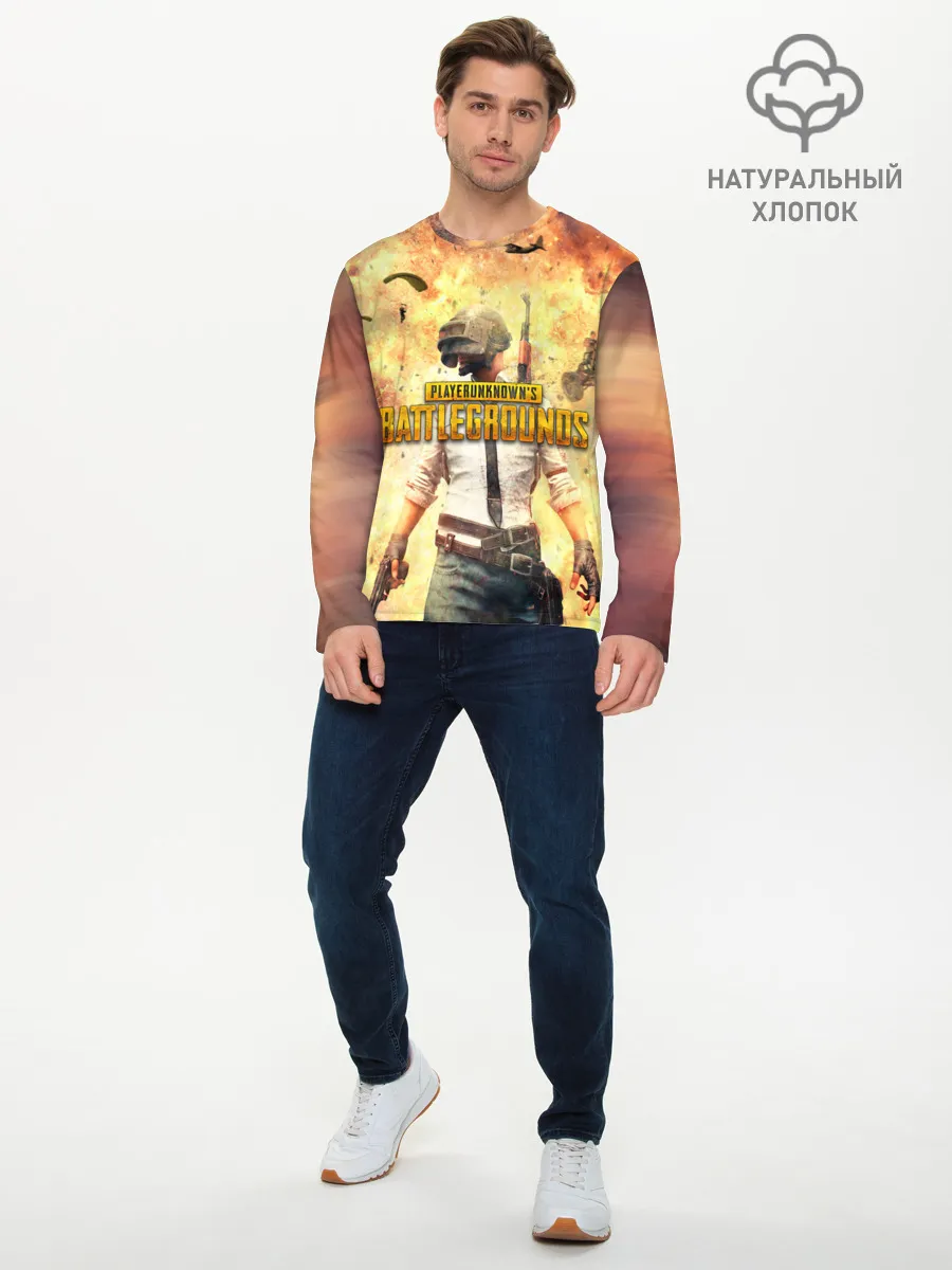 Мужской лонгслив базовый / PUBG BOOM