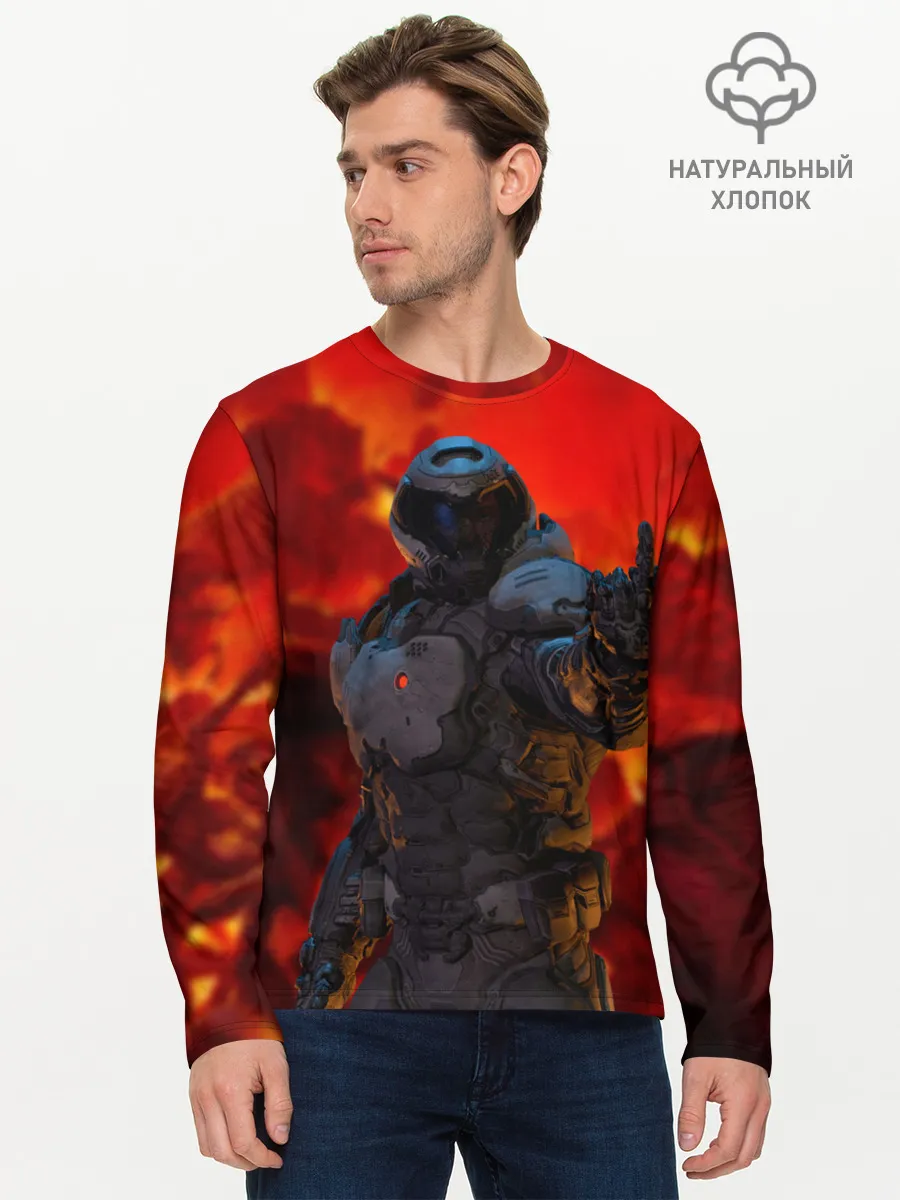 Мужской лонгслив базовый / DOOM 3