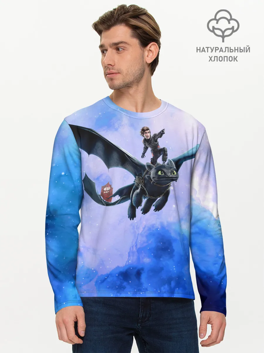 Мужской лонгслив базовый / Night Fury