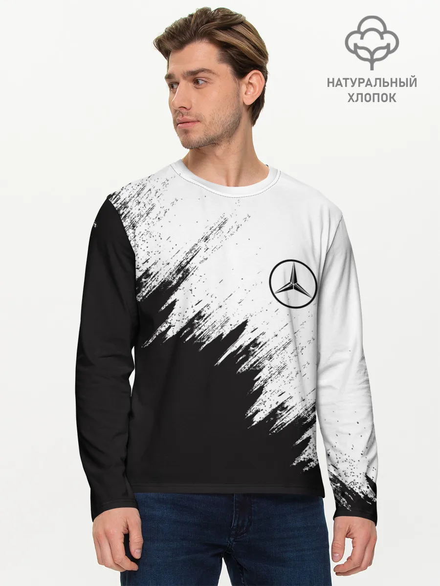 Мужской лонгслив базовый / Mercedes