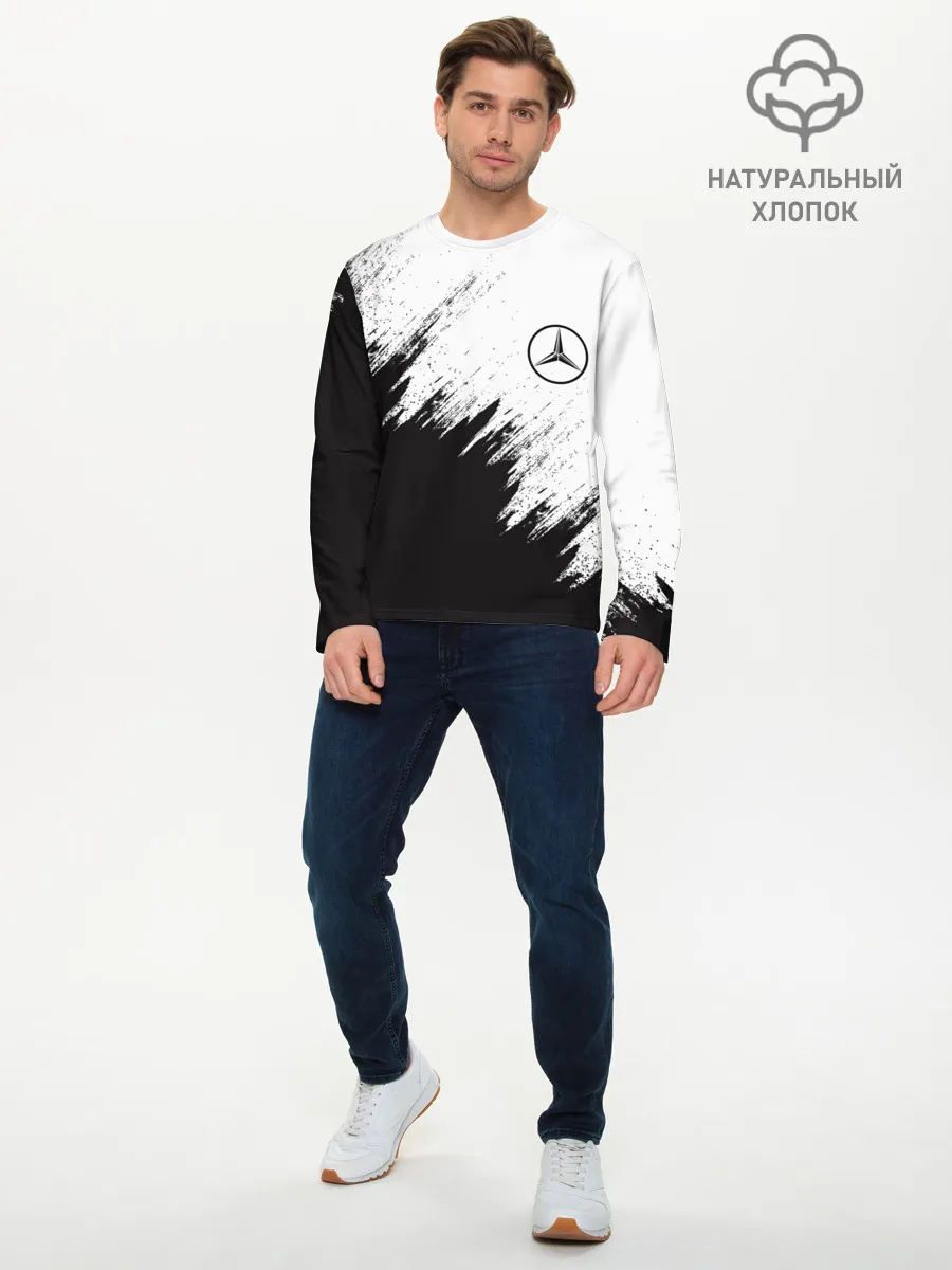 Мужской лонгслив базовый / Mercedes