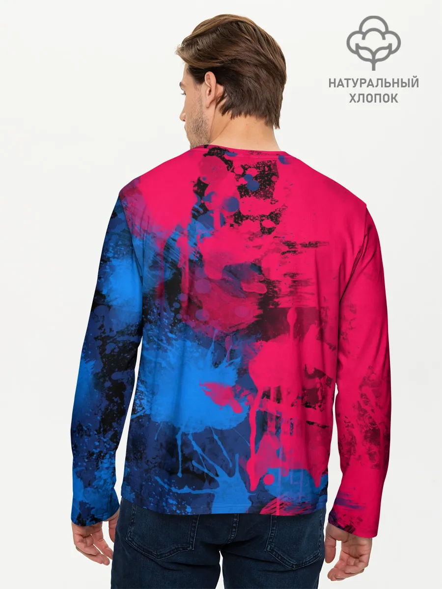 Мужской лонгслив базовый / Буря красок