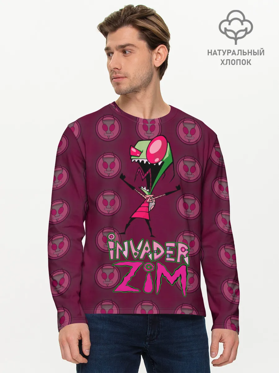 Мужской лонгслив базовый / Захватчик Зим