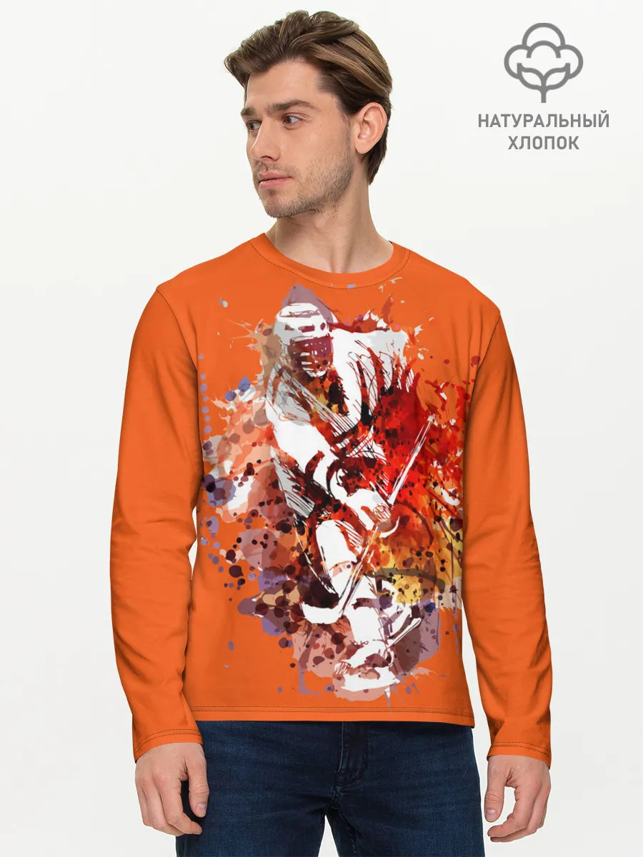 Мужской лонгслив базовый / Хоккей