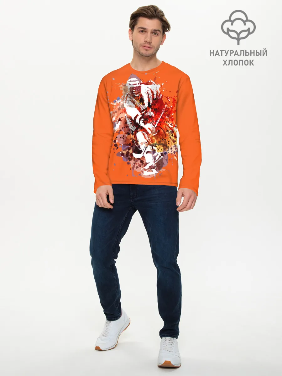 Мужской лонгслив базовый / Хоккей