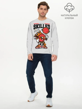 Мужской лонгслив базовый / Skilled and lucky