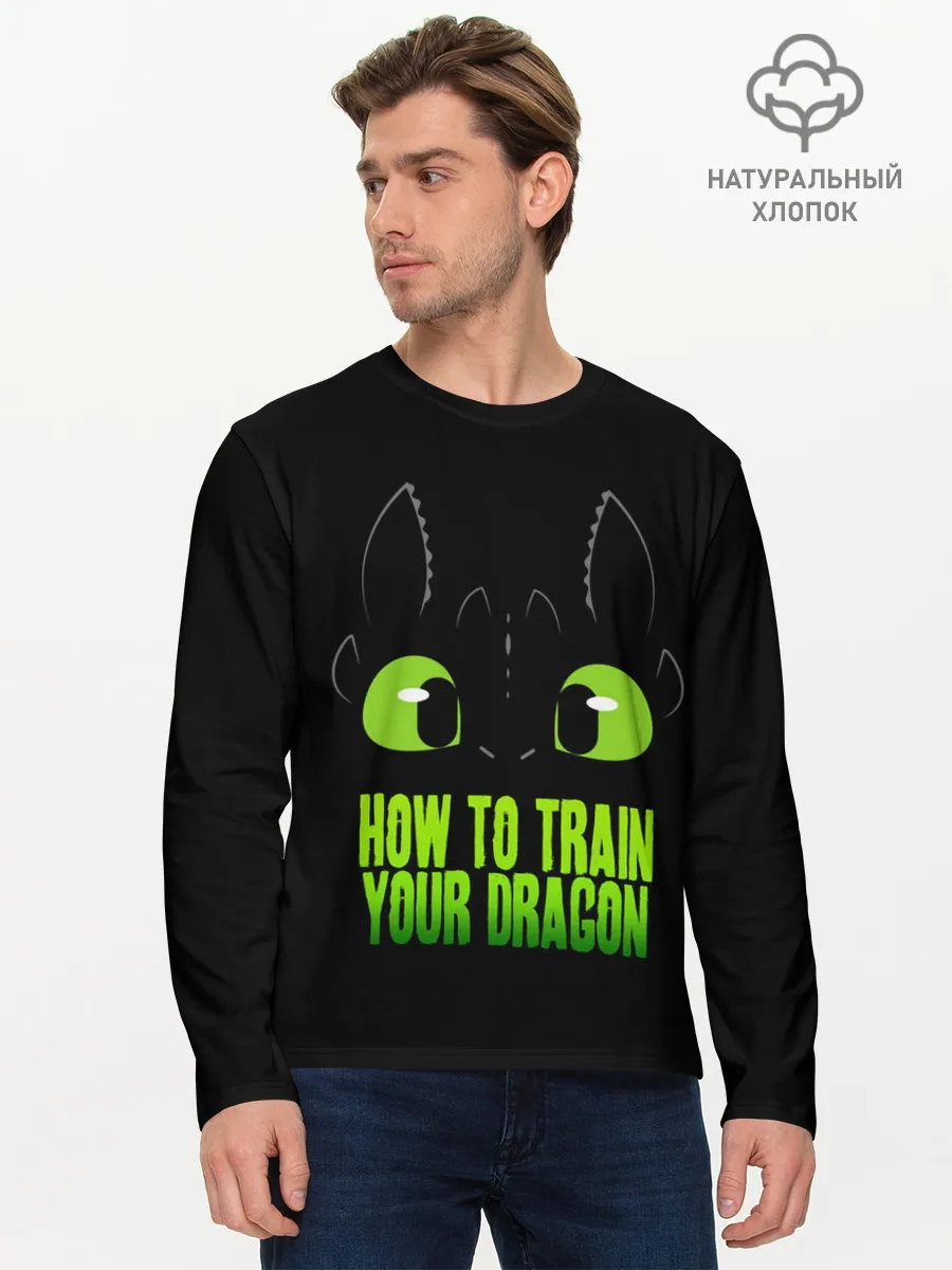 Мужской лонгслив базовый / Как приручить дракона