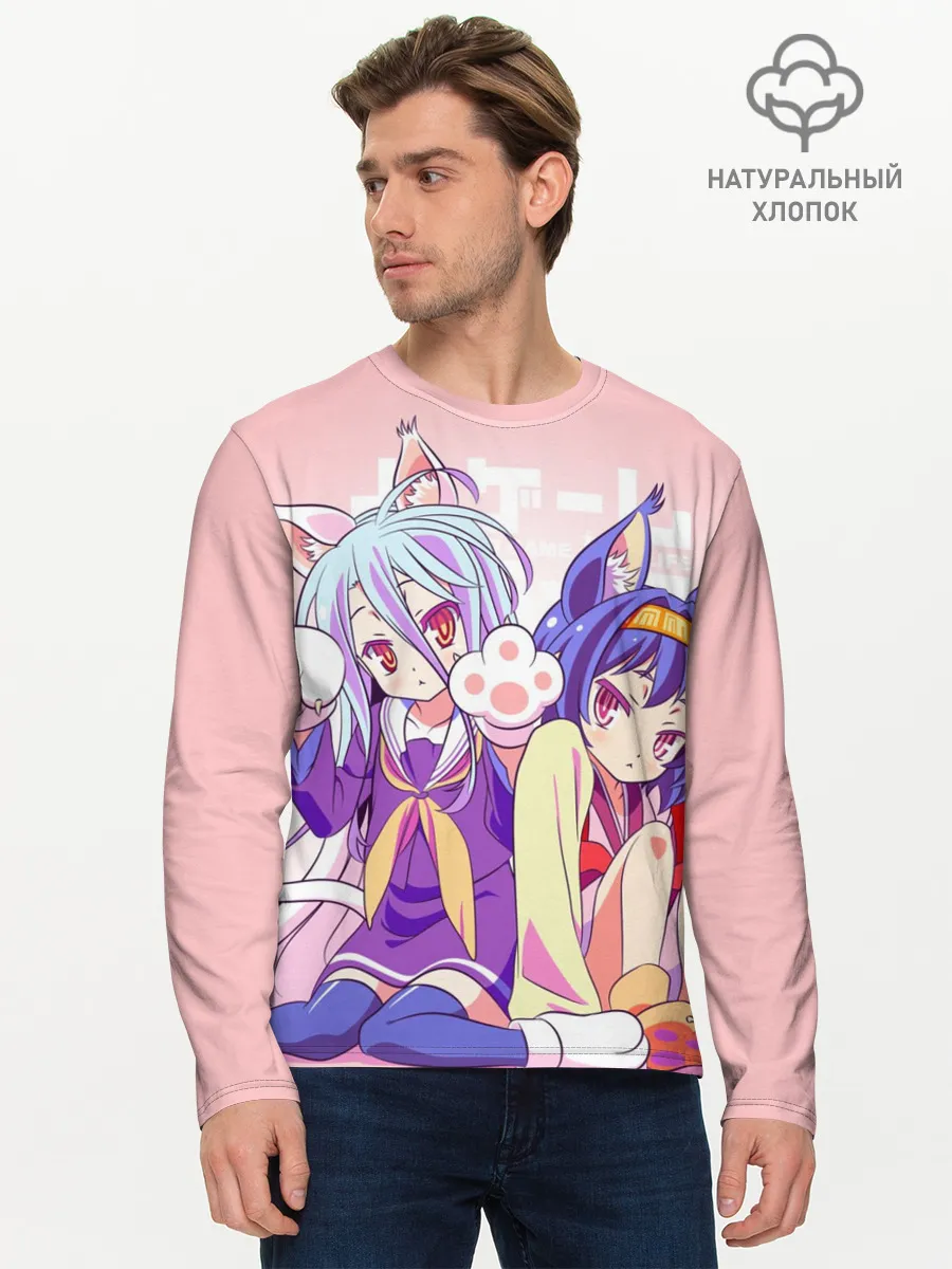 Мужской лонгслив базовый / аниме ушки