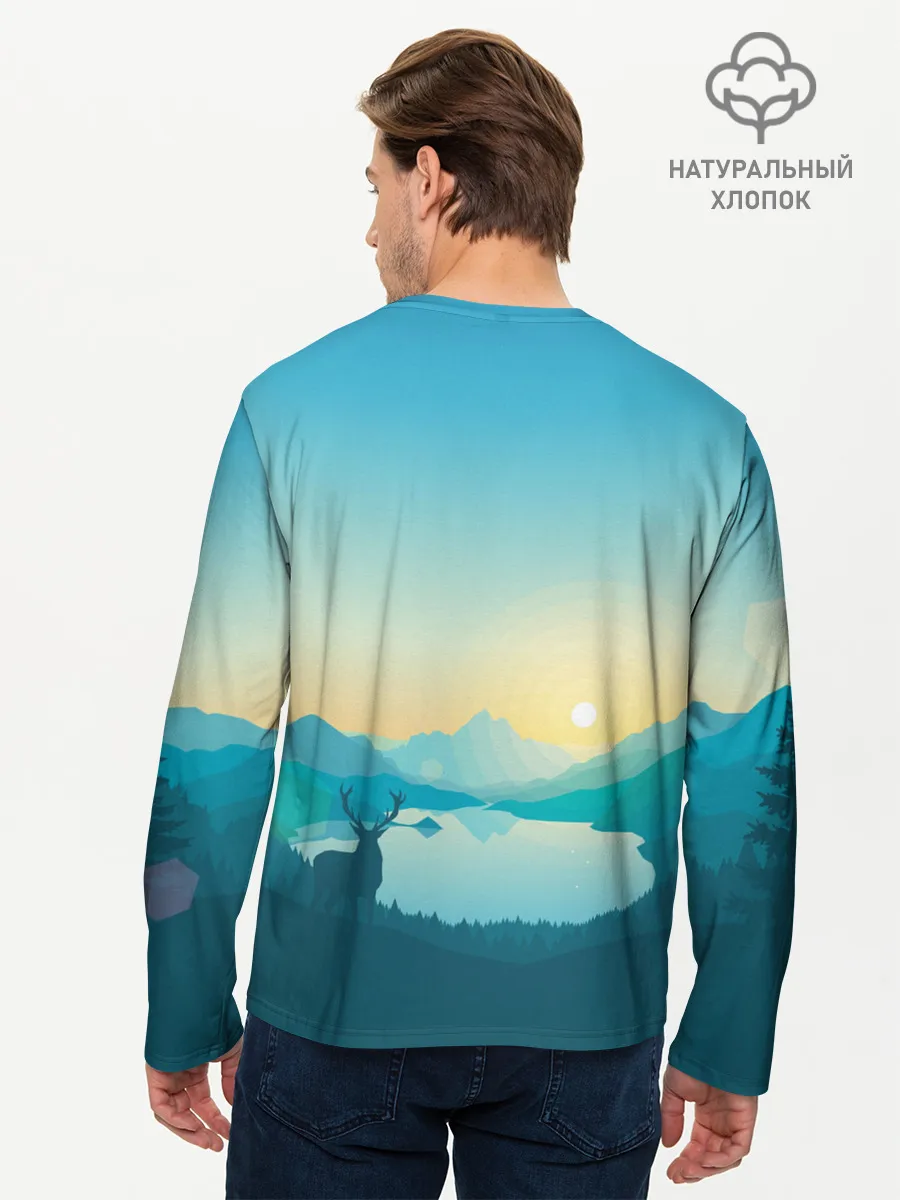 Мужской лонгслив базовый / Векторная природа