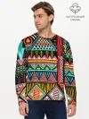 Мужской лонгслив базовый / Африканский стиль