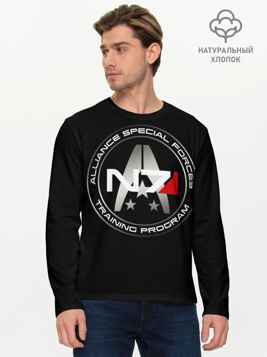 Мужской лонгслив базовый / Mass Effect