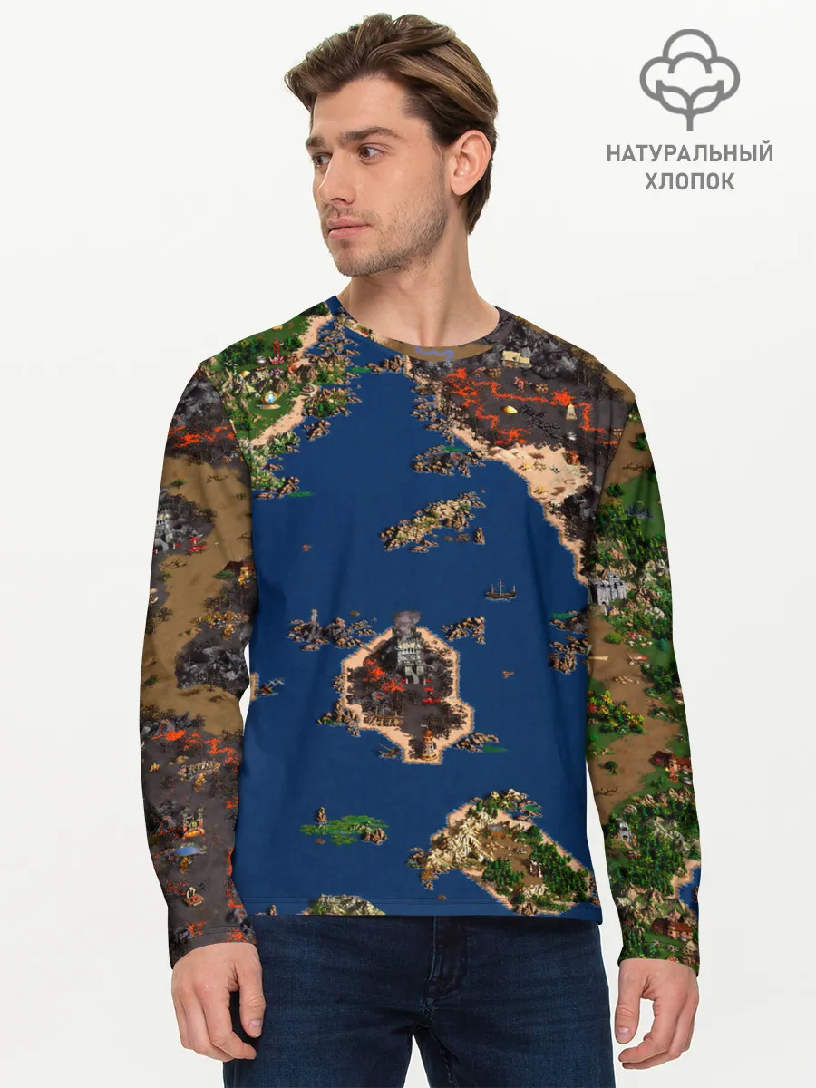 Мужской лонгслив базовый / heroes 3 game