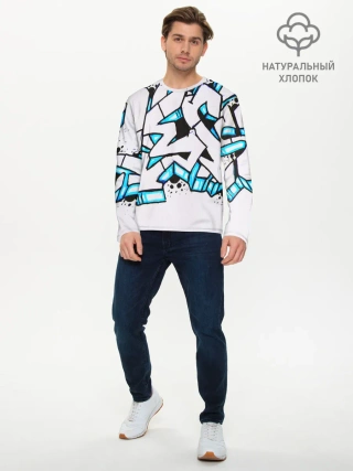 Мужской лонгслив базовый / Граффити