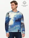 Мужской лонгслив базовый / Ёжик в космосе