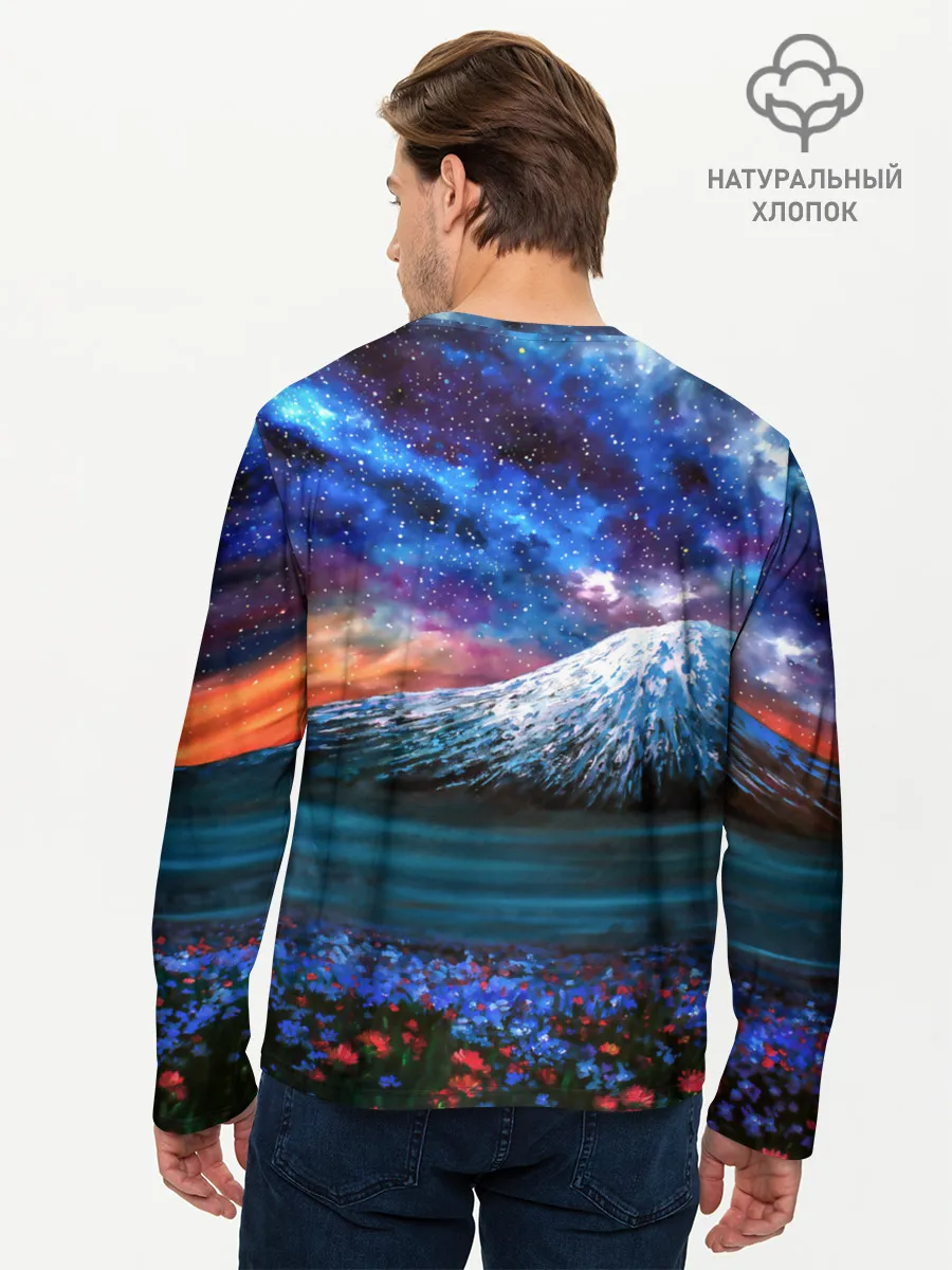 Мужской лонгслив базовый / Космос
