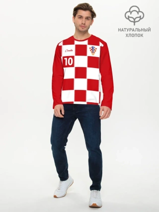 Мужской лонгслив базовый / Лука Модрич, Сборная Хорватии