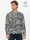 Мужской лонгслив базовый / Полосы зебры