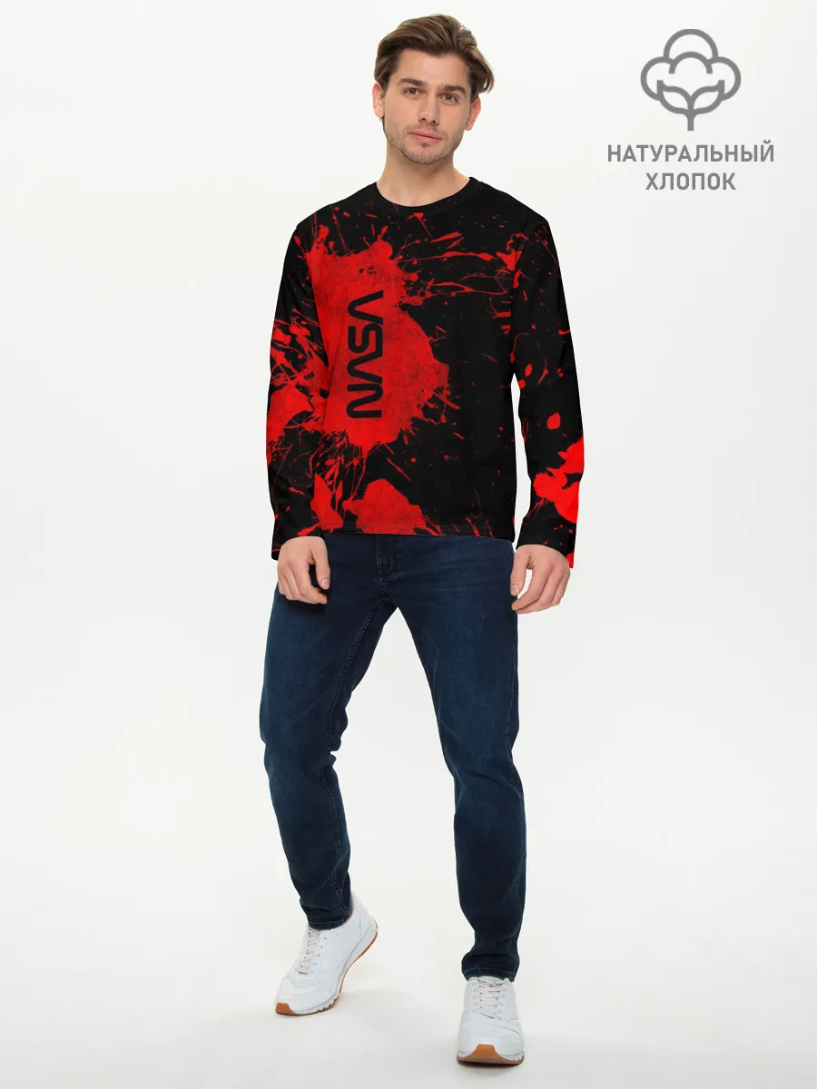 Мужской лонгслив базовый / NASA