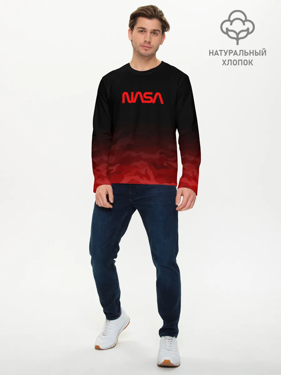 Мужской лонгслив базовый / NASA