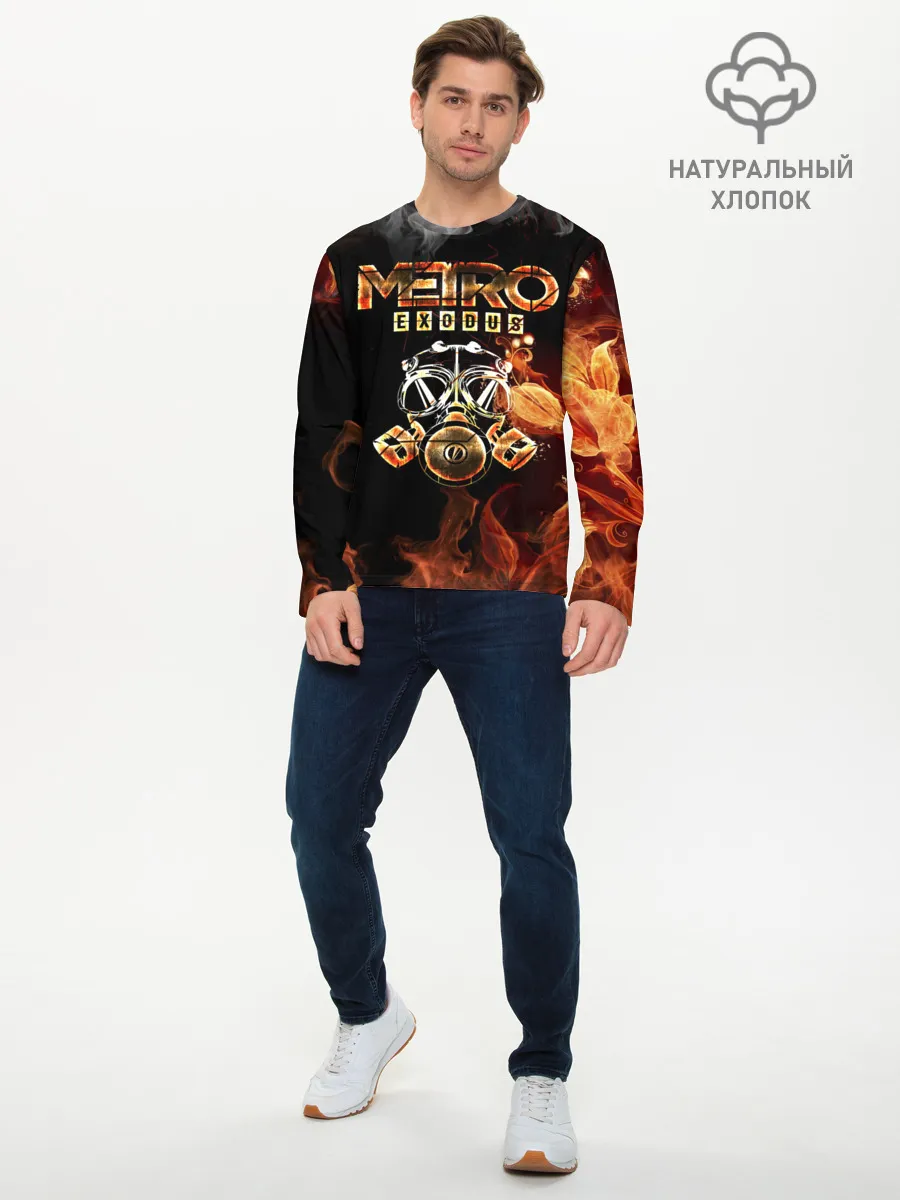 Мужской лонгслив базовый / Метро: Исход