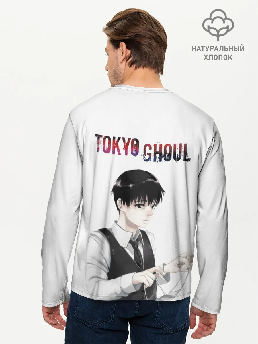 Мужской лонгслив базовый / Kaneki Ken в профиль