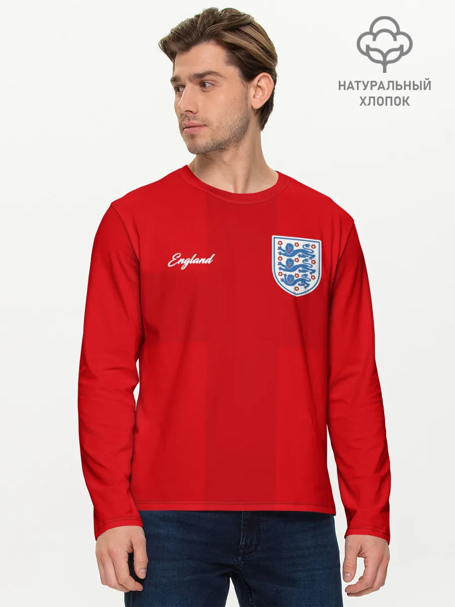 Мужской лонгслив базовый / Сборная Англии