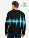 Мужской лонгслив базовый / Текстура эквалайзера