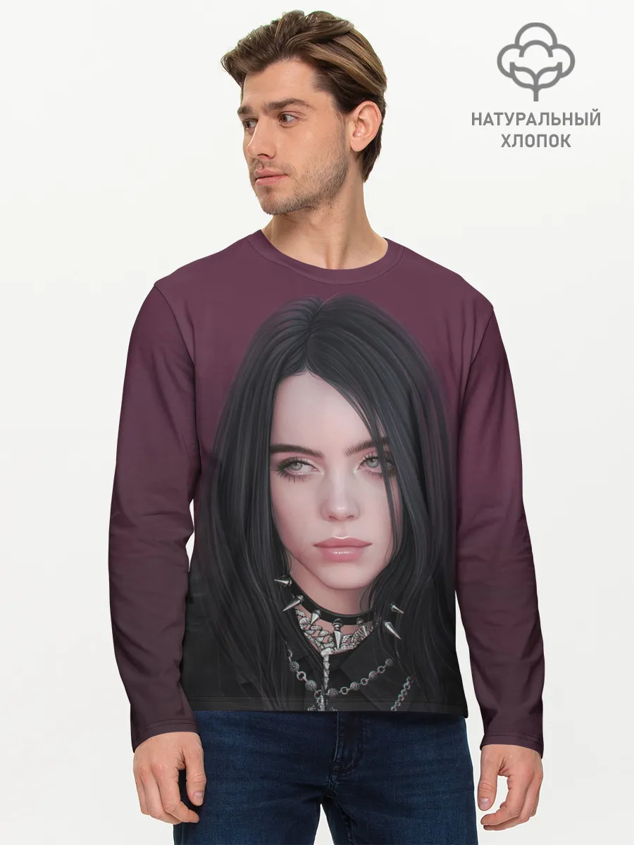 Мужской лонгслив базовый / Black Eilish