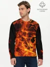 Мужской лонгслив базовый / огонь