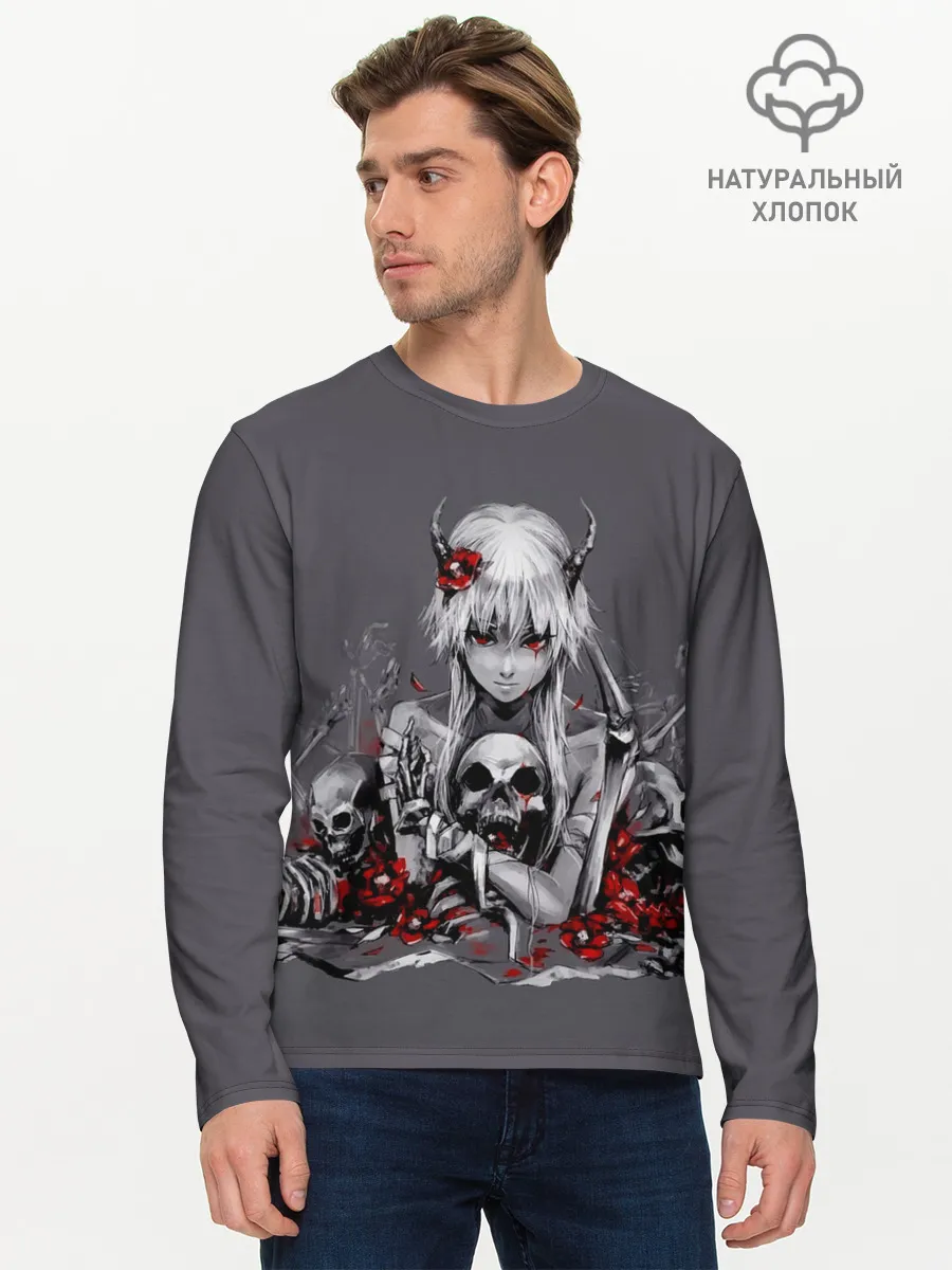 Мужской лонгслив базовый / Girl & Death
