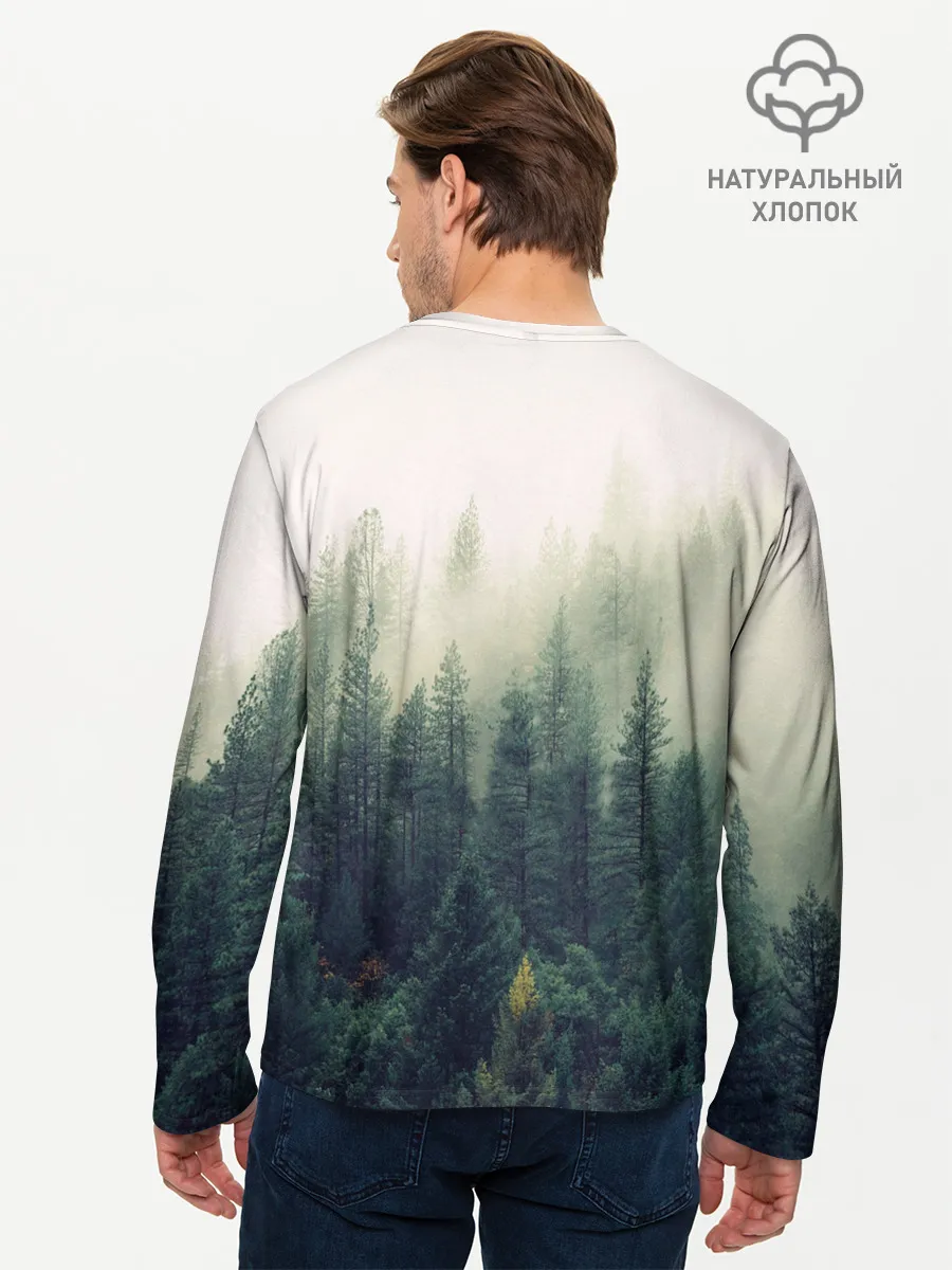 Мужской лонгслив базовый / Северный лес