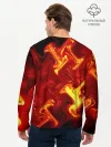 Мужской лонгслив базовый / Огненная лава