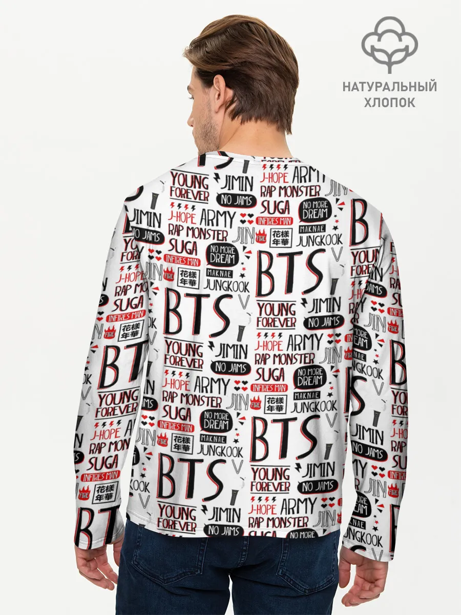 Мужской лонгслив базовый / BTS Collage